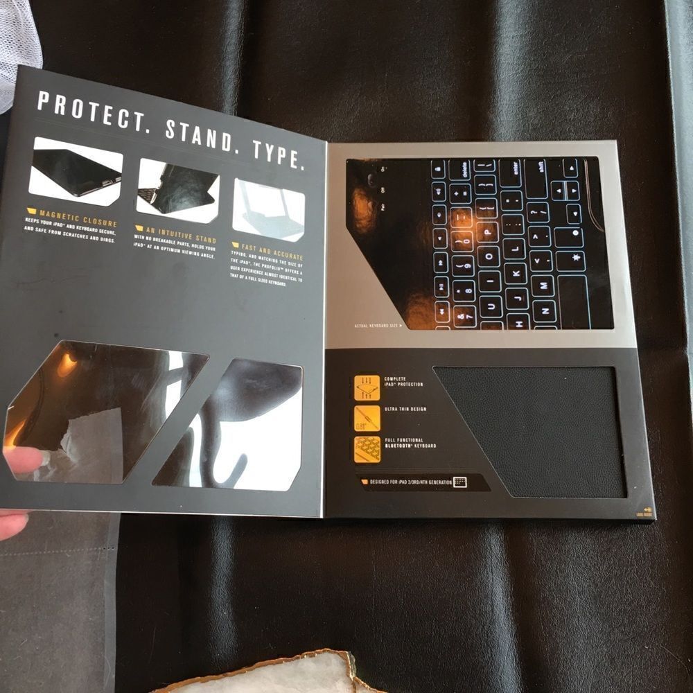PROFOLIO WITH Backlit Keys for I PAD NWT - Picture 3 of 15